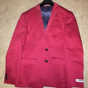 Darkish red mens suit jacket